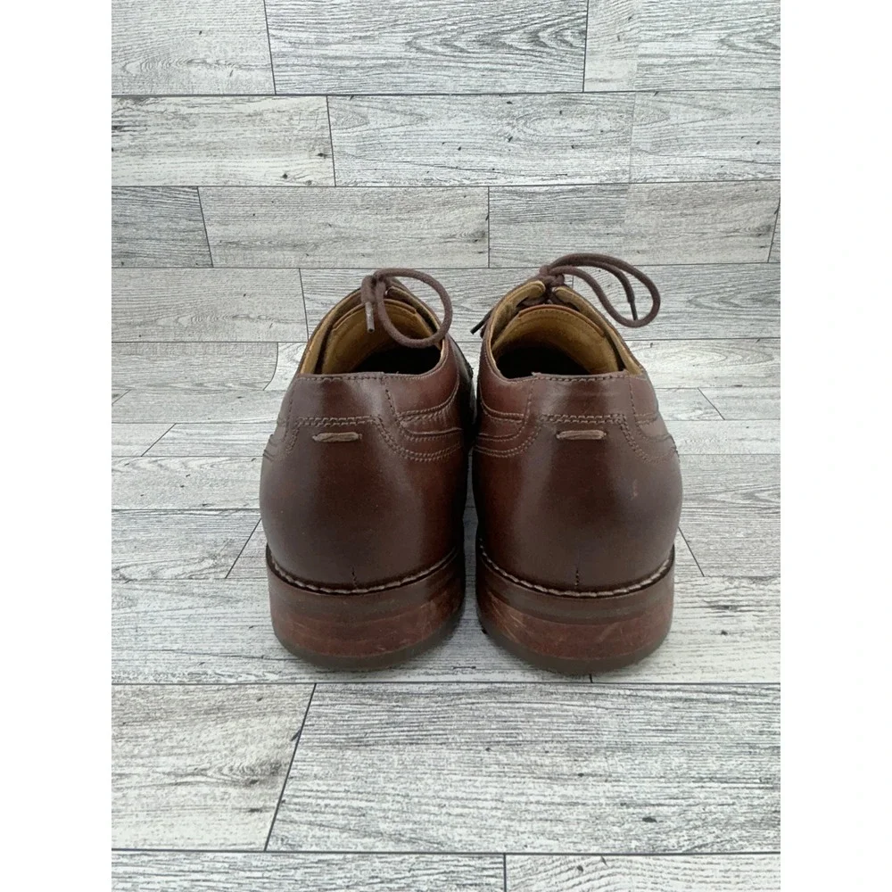 Johnston & Murphy Mens Brown Leather Oxford‎ Dress Shoes Size 9M Made in Brazil